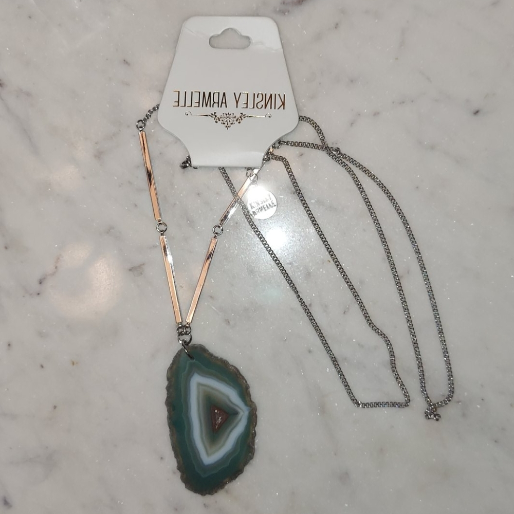 Kinsley Armelle Silver Jade Necklace